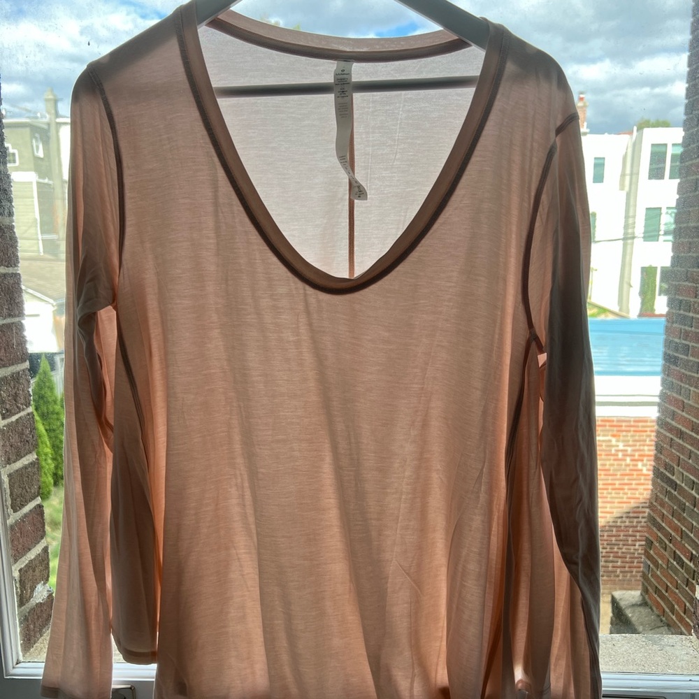 Lululemon Athletica Blush Pink Oversized Long-Sleeve Tee